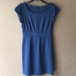 Banana Republic Slate Blue Short Cap Sleeve Dress